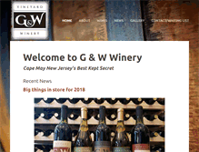 Tablet Screenshot of gandwwinery.com